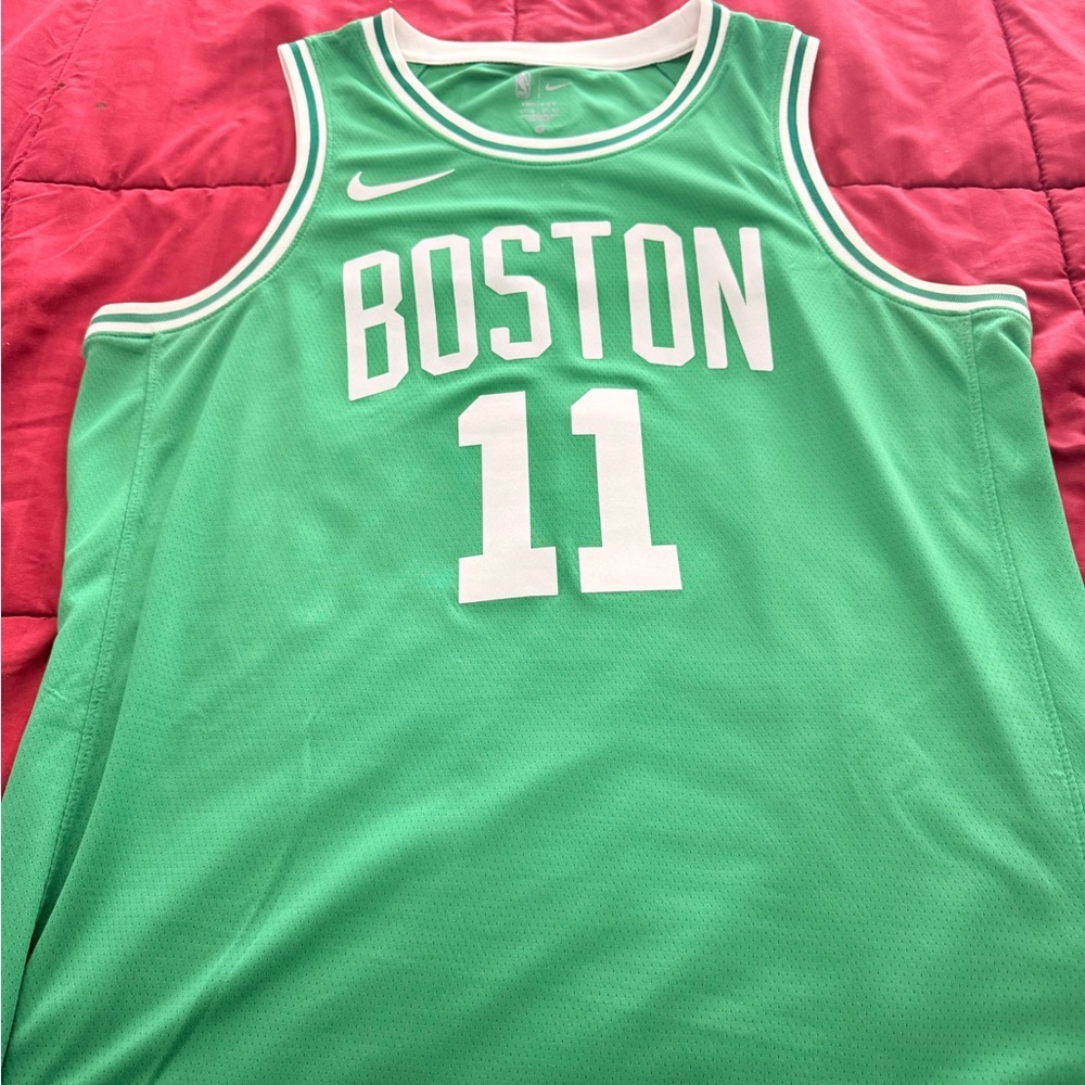 Nike Green Boston Jersey with White Accents
